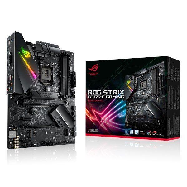 MOTHERBOARD ASUS ROG STRIX B365-F GAMING PLACA BASE INTEL LGA-1151 B365 ATX PARA JUEGOS CON AURA SYNC RGB,PROTECTOR DE  E/S PREMONTADO, DOBLE M.2, DISPLAYPORT, HDMI, DVI, SATA 6 GBPS Y USB 3.1 GEN 2.