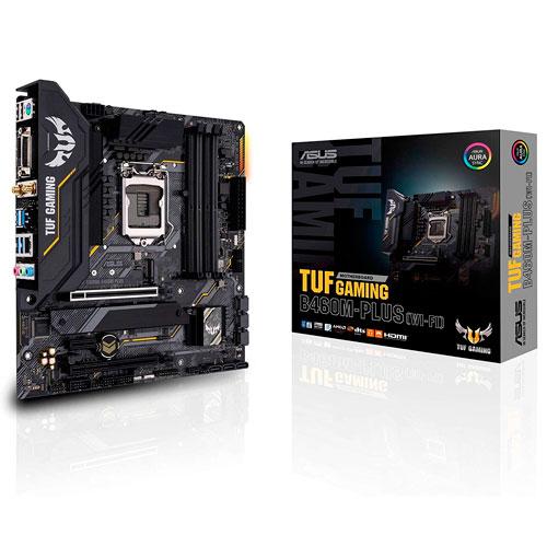 MOTHERBOARD ASUS TUF GAMING B460M-PLUS (WIFI), LGA 1200, INTEL B460, PCI 3.0, DDR4 2933, WIFI 6, M.2 WITH HEATSINK, INTEL GB LAN, UEFI BIOS, FAN XPERT 2 +, DTS CUSTOM FOR GAMING HEADSET 
