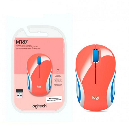 MOUSE GAMING LOGITECH USB M187 MINI WIRELESS 910-005362