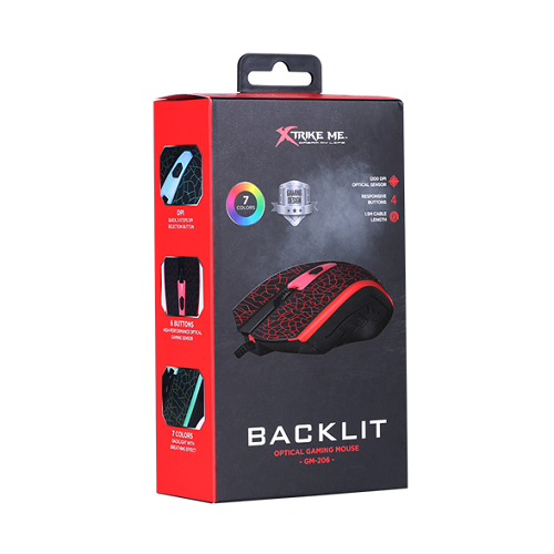 MOUSE GAMING XTRIKE ME USB GM-206 