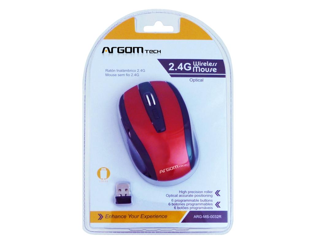 MOUSE INALÁMBRICOS MS32 ROJO ARG-MS-0032R