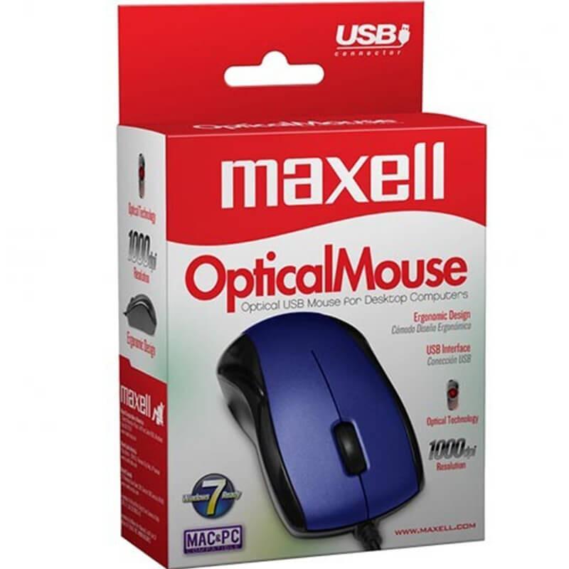 MOUSE OPTICO USB MAXELL MOWR-101 BLUE	