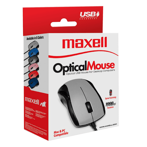 MOUSE USB OPTICO MOWR-101 MAXELL SILVER