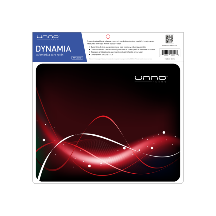 MOUSEPAD DYNAMIA MP6031RD UNNO TEKNO - ROJO