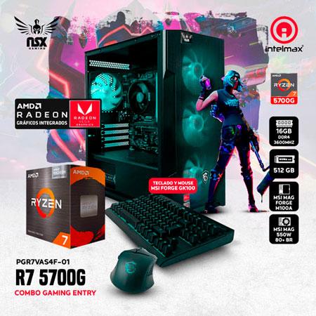 PC GAMING NSX RYZEN 7 5700G/ 16GB RAM/ 512 SSD/ PGR7VAS4F-02/SIN SO