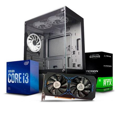 PC MAX INTEL CORE I3-10100F 256GB SSD 8GB RAM TARJETA DE VIDEO RTX 3050 CASE EAGLE WARRIOR CG70AHRA002C
