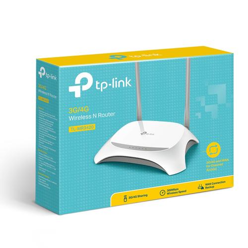 ROUTER INALAMBRICO TP-LINK TL-MR3420 N 3g/4g, 300Mbps 2x5dBi Antenas, s-USB