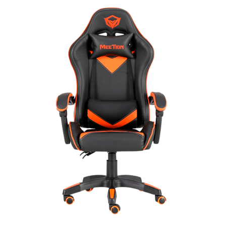 SILLA GAMER NEGRO NARANJA MEETION MT-CHR04