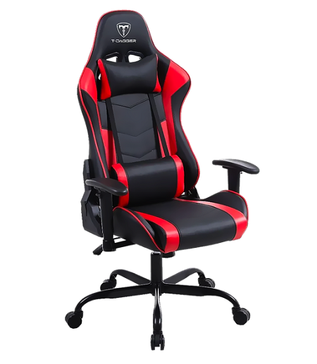 SILLA GAMER T-DAGGER MUSTANG T-TC700RD NEGRO/ROJO 