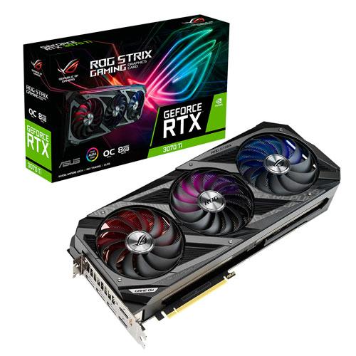 TARJETA DE VIDEO ASUS ROG GEFORCE RTX 3070 TI/ 8GB GDDR6X/ AURA SYNC/ 3 VENTILADORES/ 90YV0GW0-MVAA00