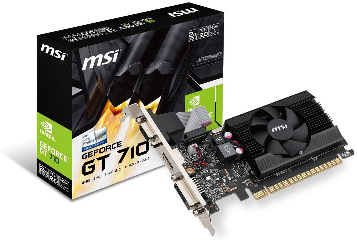 TARJETA DE VIDEO MSI GEFORCE GT 710 / 2GB DDR3 PCI-E 2.0 HDMI+DL-DVI-D