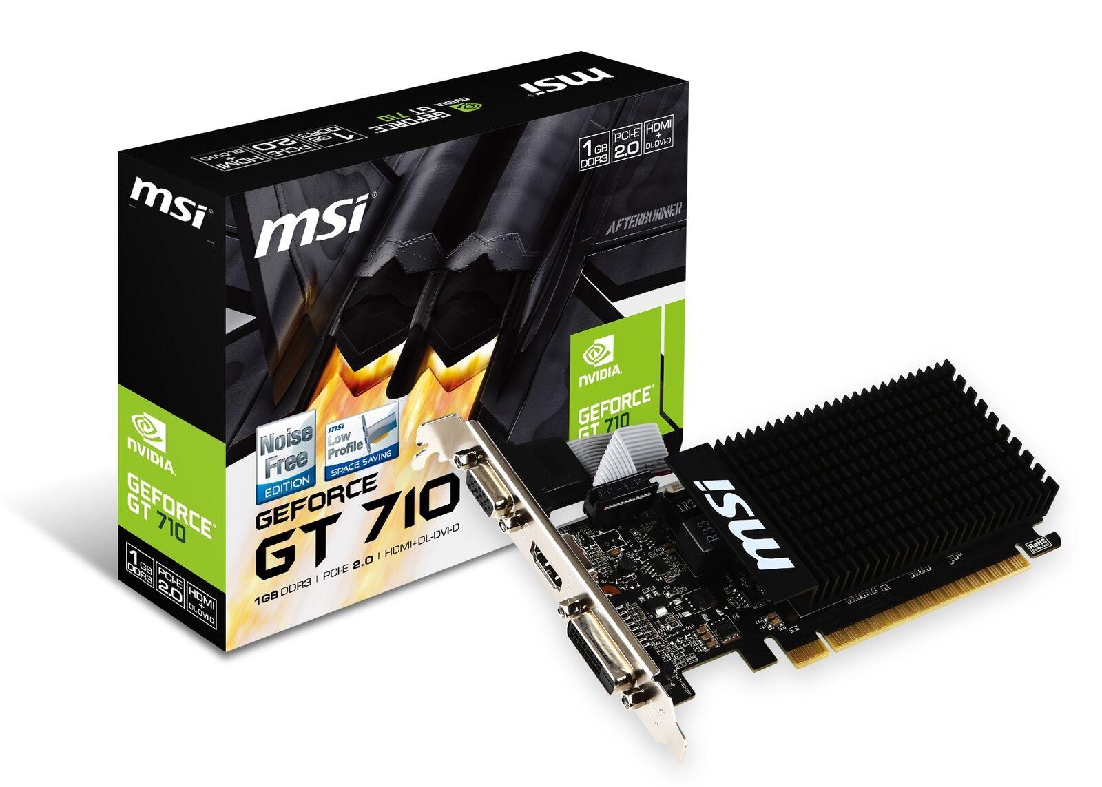 TARJETA DE VIDEO MSI GEFORCE GT710 / 1GB DDR3 / LP DVI-D / HDMI
