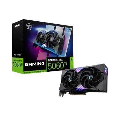 TARJETA DE VIDEO MSI GEFORCE RTX 5060 TI 8G GAMING OC GDDR7 2662MHZ 912-V536-026 NEGRO