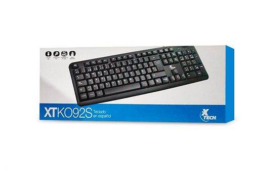 TECLADO ALAMBRICO USB ESPAÑOL XTECH XTK-092S