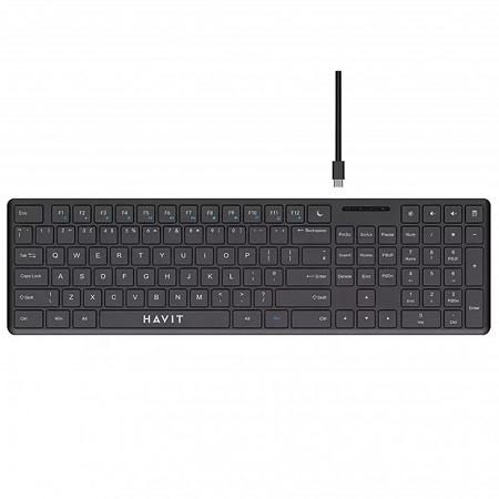 TECLADO HAVIT MULTIMEDIA KB252 USB TIPO C HVKB-KB252-BK