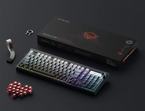 TECLADO INALAMBRICO MEETION MT-VIBEKEYB98 TRIMODE 2.4GHZ+BT+USB BLACK
