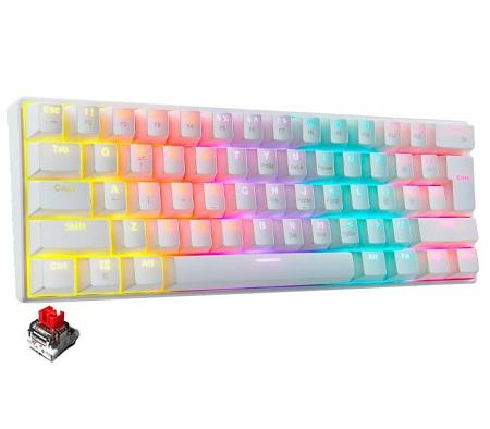 TECLADO MECANICO GAMING ADATA XPG SWITCH ROJO USB ESPAÑOL SUMMONERMINI61RD-WHCES WHITE
