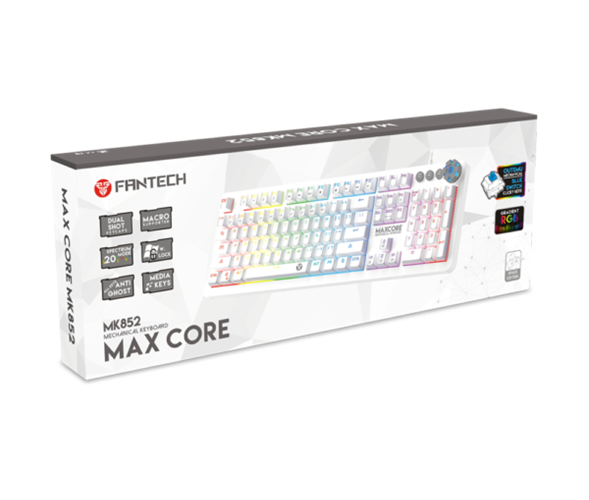 TECLADO MECANICO GAMING FANTECH MAX CORE MK852 SPACE EDITION WH