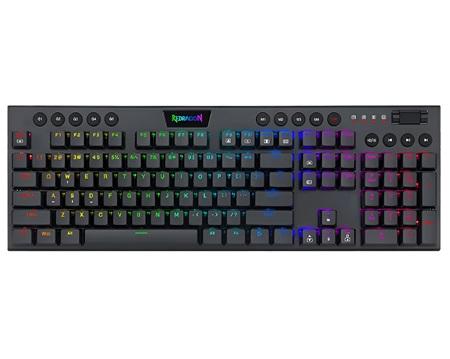 TECLADO MECANICO GAMING REDRAGON HORUS K619-RGB SWITCH ROJO BLACK