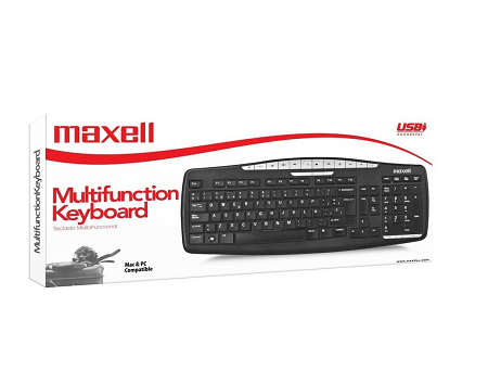 TECLADO MULTIFUNCIONAL USB MAXELL KB-100  ITEM# 346120