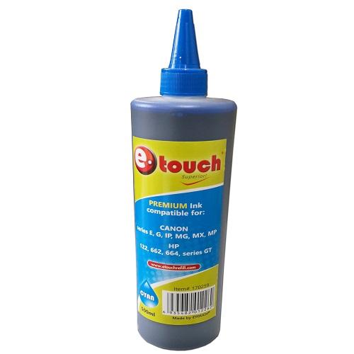 TINTA MEDIO LITRO CANON Y HP ETOUCH CYAN