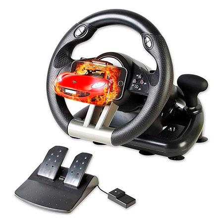 VOLANTE CON PEDAL SERAFIM R1+ COMPATIBLE CON PC, PS4, NS, XBOX ONE, iOS, ANDROID 6359636844026