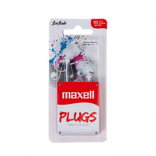 AUDIFONOS EARBUDS MAXELL IN-225 WHITE	 #347168