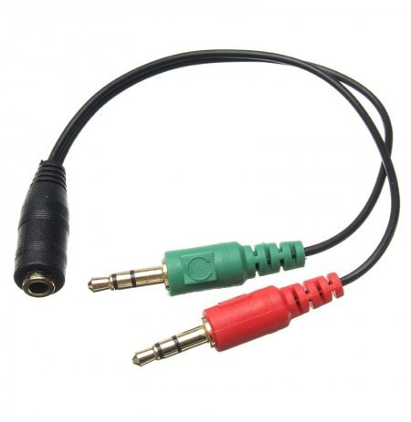CABLE AUDIO IMEXX 3.5MM (HEMB) A 3.5MM (MACH) DUAL MIC/AUDIO IME-14840