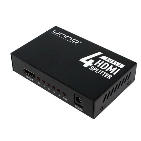 SPLITTER HDMI 4K DE 4 PUERTOS UNNO HB1205BK
