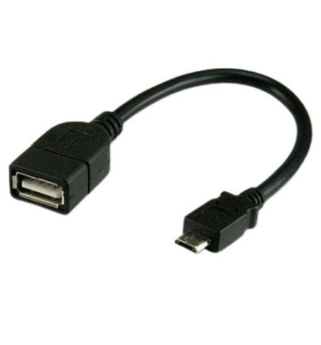 ADAPTADOR OTG MICRO USB MACHO A USB HEMBRA 0.2 VCOM CU280 BLACK