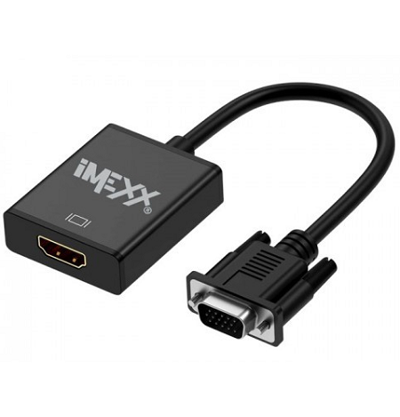 ADAPTADOR IMEXX VGA MACHO A HDMI HEMBRA 1080P IME-10474