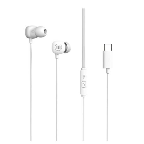 AUDIFONOS EARPHONE MAXELL SQUARE WHITE #348567 TIPO C