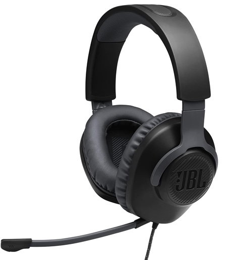 HEADSET GAMING JBL QUANTUM 100  JBLQUANTUM100BLKAM BLACK (AURICULAR)