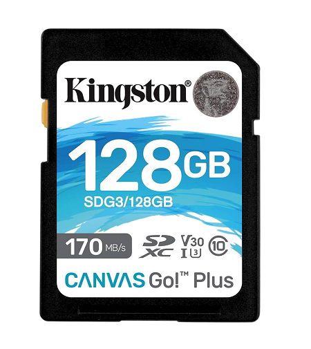 MEMORIA SD KINGSTON CANVAS GOPLUS SDG3/128GB