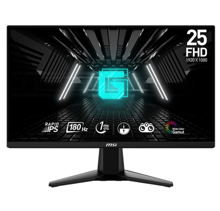 MONITOR MSI 25" G255F / FHD 1920X1080/ 180HZ / HDMI-DP/ 9S6-3BC01M-001