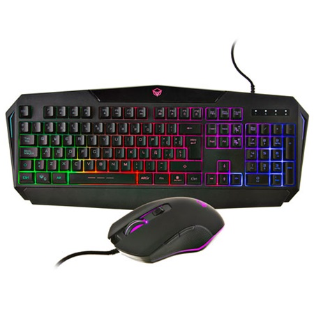 Kit Teclado y Mouse Gamer Alámbrico Retroiluminado Mecánico