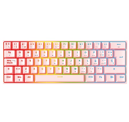 TECLADO MECANICO GAMING FANTECH MK857 MAXFIT61 MK857 RGB PINK