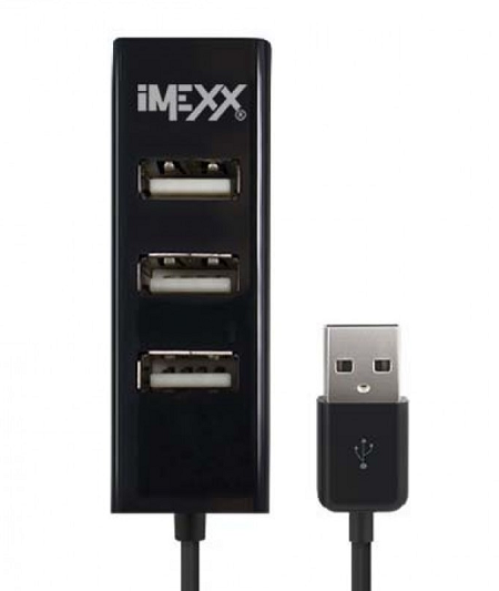 HUB USB 2.0 IMEXX 4 PUERTOS IME-35153 BLACK