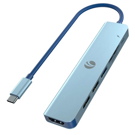 HUB TIPO C 6 EN 1 VCOM CUE18-BLUE