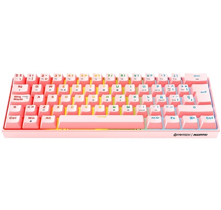 TECLADO MECANICO GAMING FANTECH MK857 MAXFIT61 MK857 RGB PINK